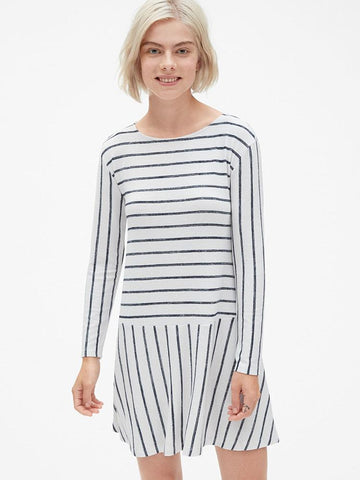 Softspun Stripe Flounce T-Shirt Dress