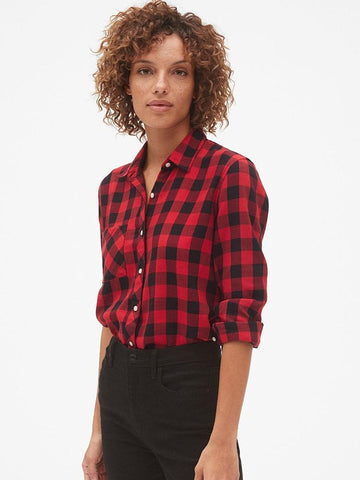 Drapey Plaid Flannel Pocket Shirt