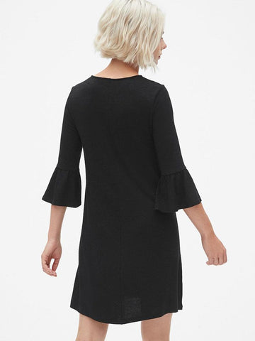 Softspun Bell-Sleeve Swing Dress