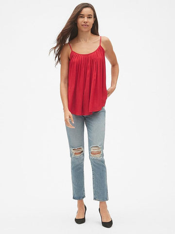 Drapey Pintuck Swing Cami