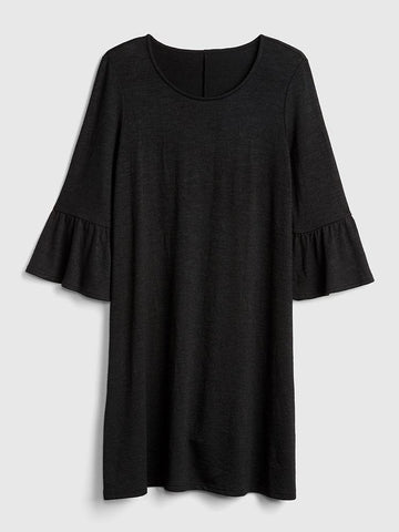Softspun Bell-Sleeve Swing Dress